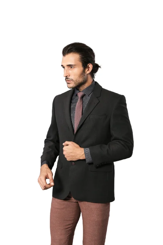 4 Drop Cachet Black Men Blazer - Wessi