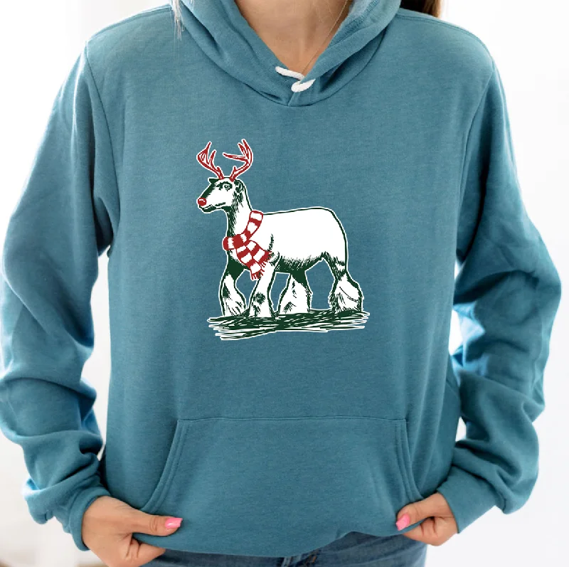 Christmas Reindeer Lamb Hoodie (S-3XL) Unisex - Multiple Colors!