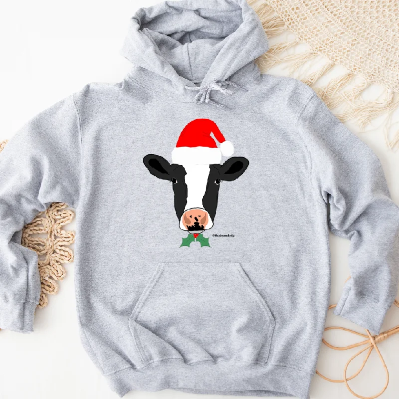 Christmas Spirit Dairy Cow Hoodie (S-3XL) Unisex - Multiple Colors!