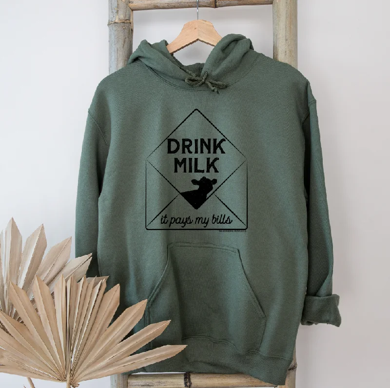 Drink Milk It Pays My Bills Hoodie (S-3XL) Unisex - Multiple Colors!