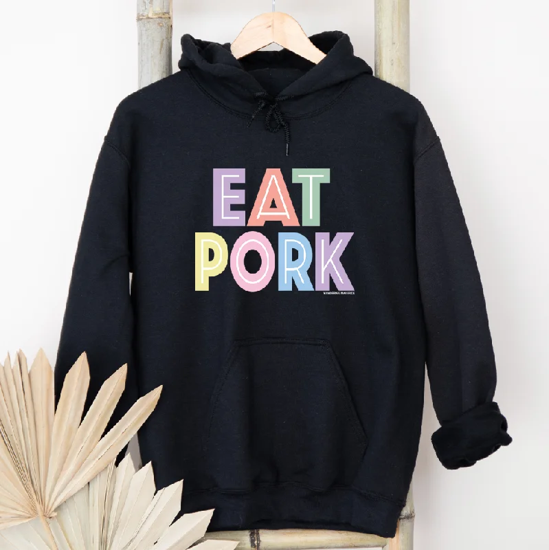 Pastel Lines Eat Pork Hoodie (S-3XL) Unisex - Multiple Colors!