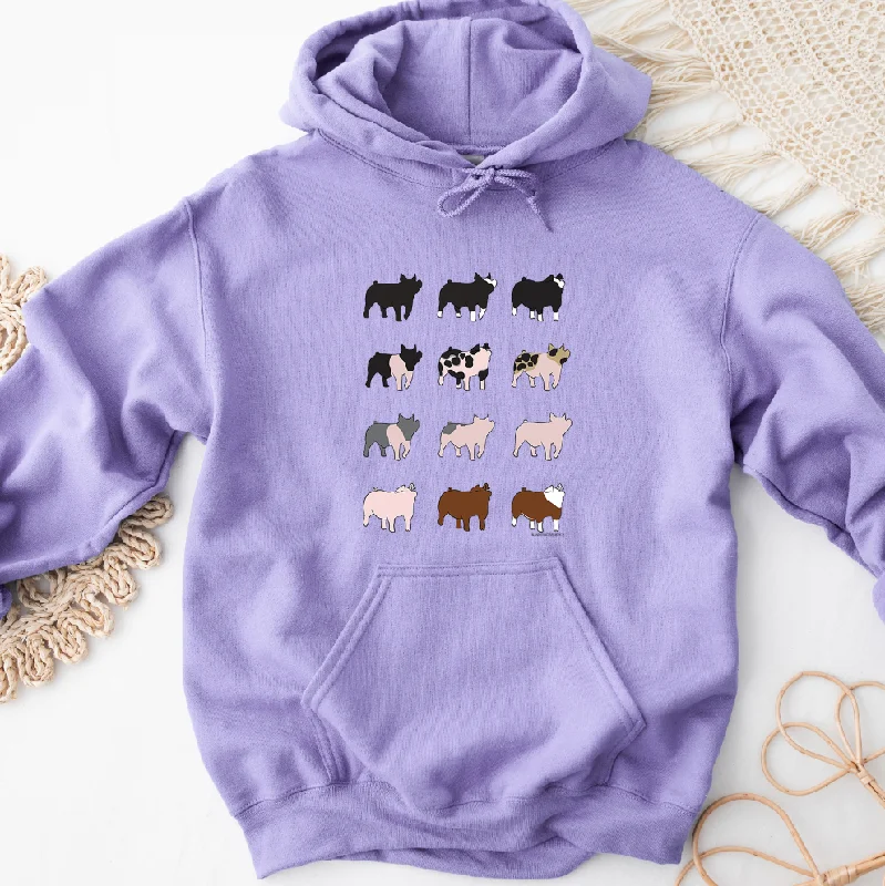 Pig Breeds Hoodie (S-3XL) Unisex - Multiple Colors!