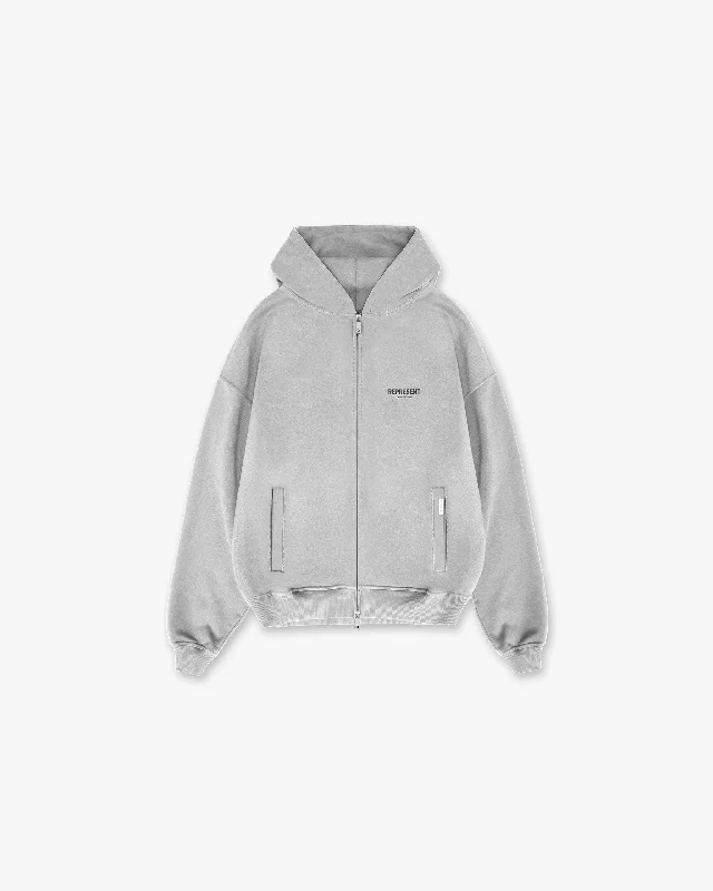 Represent Owners Club Zip Hoodie - Ash Grey