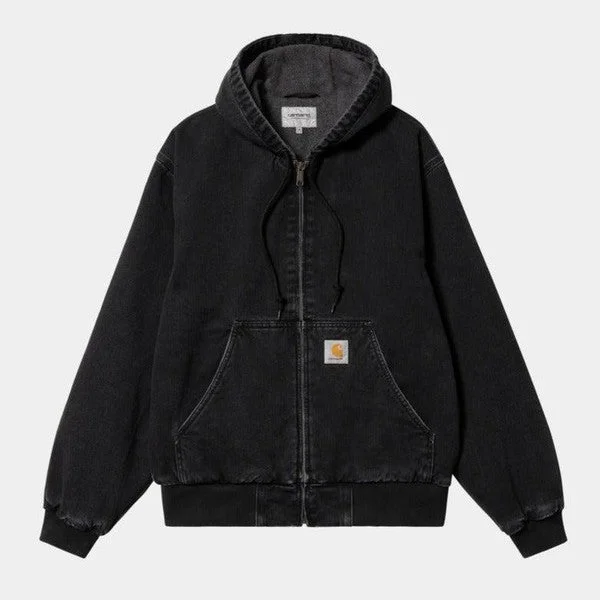 Carhartt WIP OG Active Jacket Winter Black Stone Washed Denim