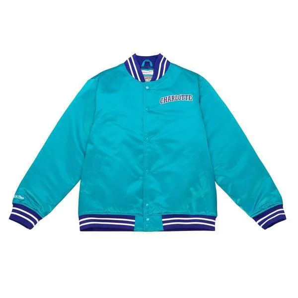 Mitchell & Ness Charlotte Hornets Heavyweight Satin Jacket Teal