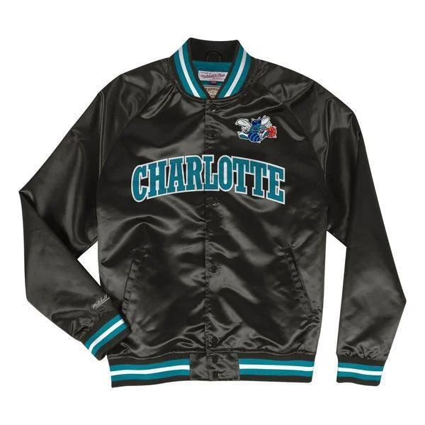 Mitchell & Ness Charlotte Hornets Lightweight Satin Jacket Black