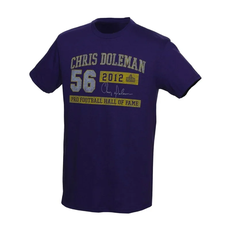 Canton Collection Mens Chris Doleman Hall Of Fame Graphic T-Shirt, Purple, Small