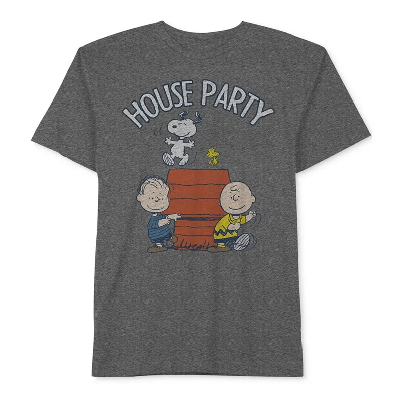 Hybrid Mens House Party Graphic T-Shirt, Grey, Small