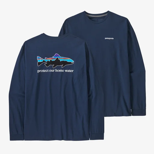 Men`s Long-Sleeved Home Water Trout Responsibili-Tee