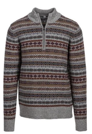 Men's Fairisle 1/4 Zip Sweater