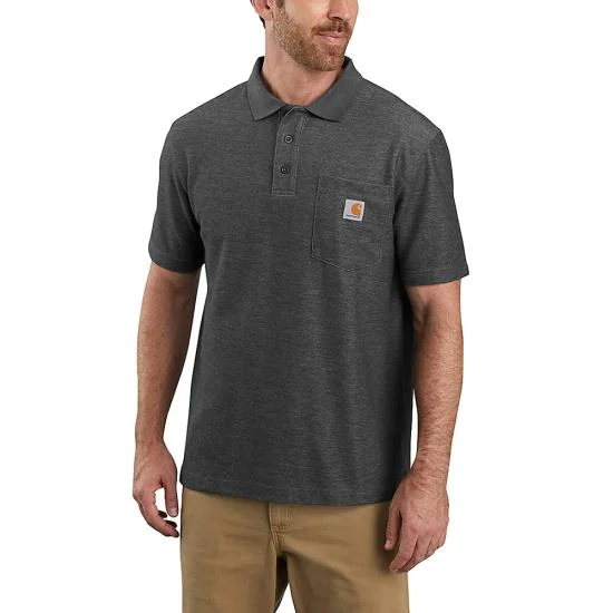 Men's Loose Fit Midweight Short-Sleeve Pocket Polo Shirt