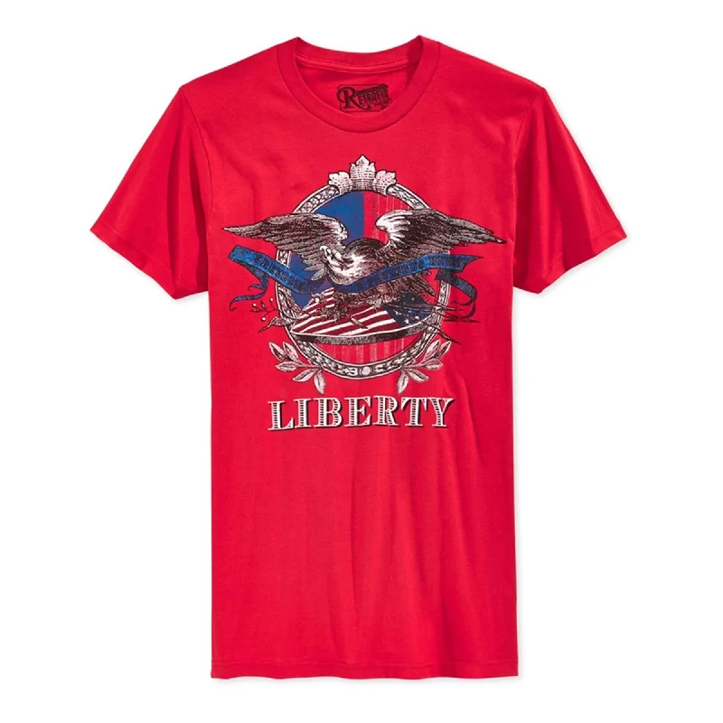 Retrofit Mens Eagle Liberty Graphic T-Shirt, Red, Small