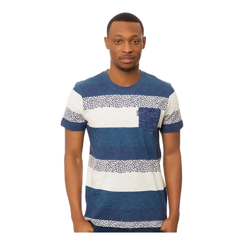 Staple Mens The Seed Stripe Pocket Graphic T-Shirt, Blue, Medium