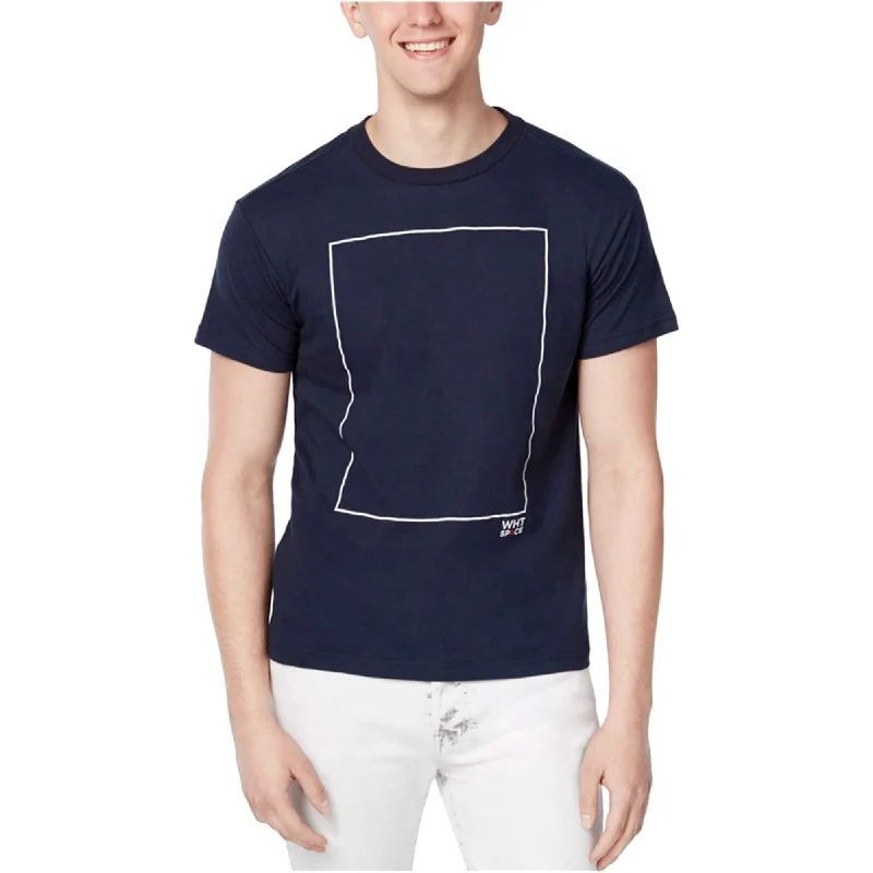 Wht Space Mens Square Graphic T-Shirt