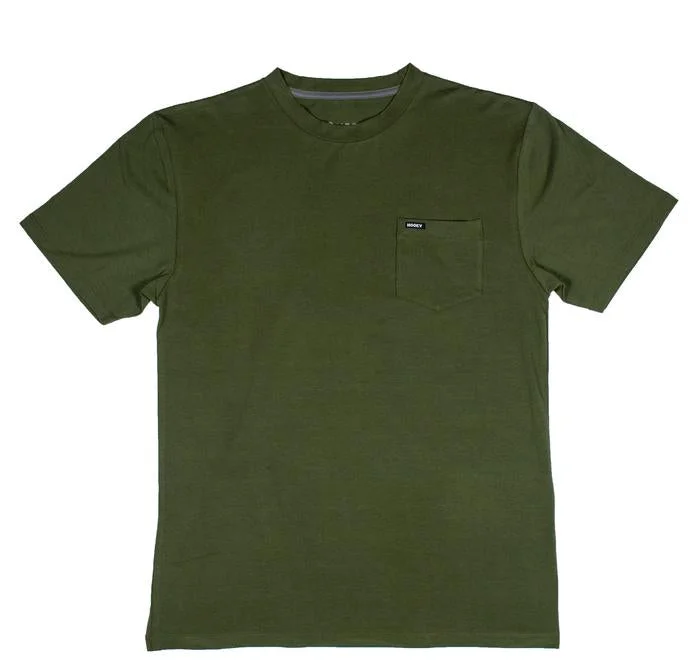 Hooey Men's San Jose Bamboo Pocket Tee in Olive