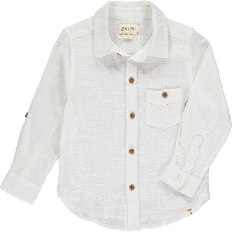 Men's Merchant Button Down Shirt In White