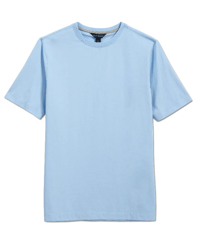 Pima Cotton Short Sleeve Crew Tee, Sky Blue