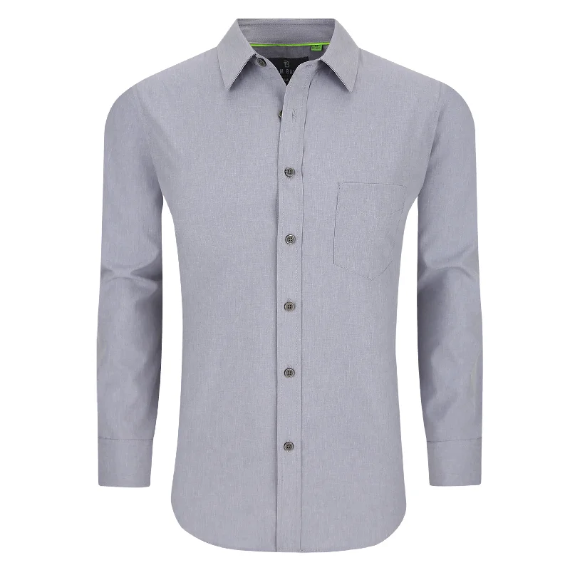 Tom Baine Slim Fit Performance Long Sleeve Soild Button Down