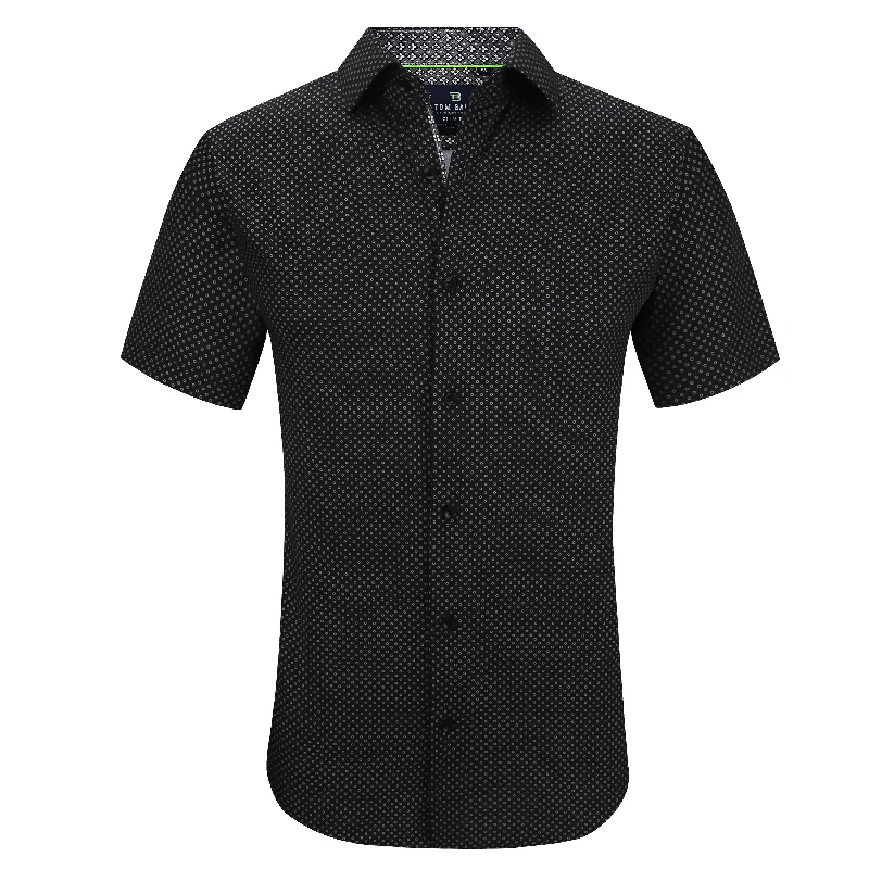 Tom Baine Slim Fit Short Sleeve Performance Stretch Button Down