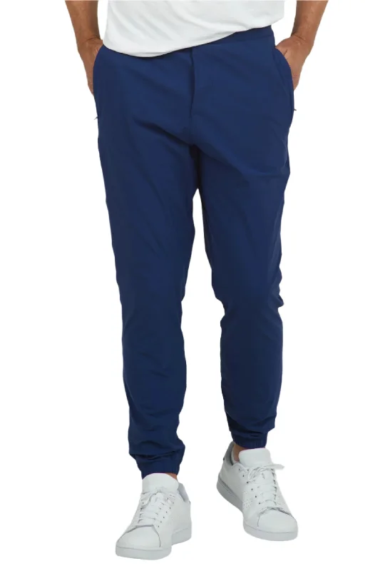 IBKUL Men's Solid Joggers - Navy