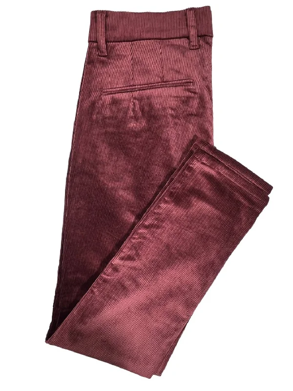 Men Lennox Corduroy Pant In Bordeaux