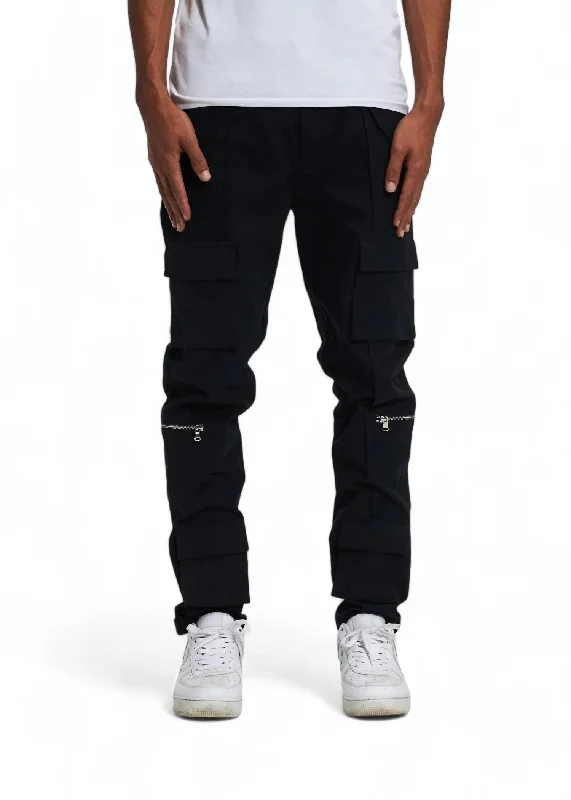 Men's Cade Cargo Denim Jean In Black