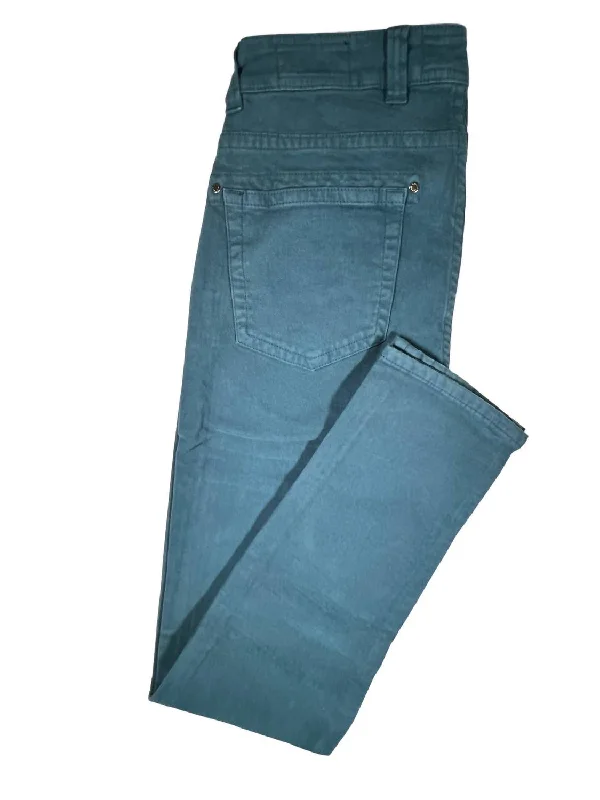 Men's Denim Trouser In Petrol Blue