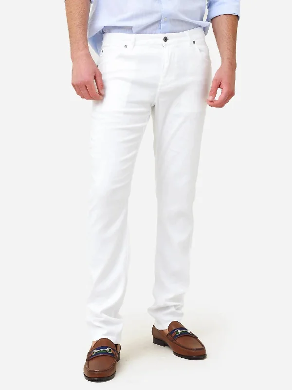 Men's Lino 5-Pocket Chino Pant In White