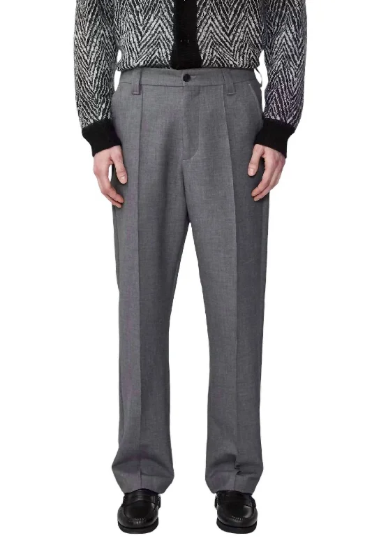 Tauber Trousers In Grey Melange